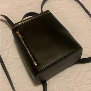 Mini black backpack - modern minimalist design